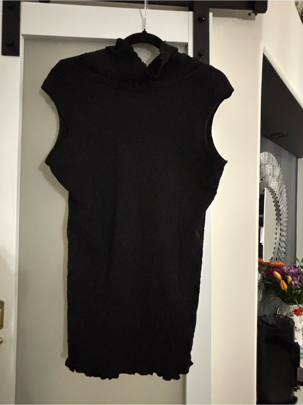 Joseph Ribkoff Black Sleeveless Textured Cowl Neck Top - Picture 2 of 2